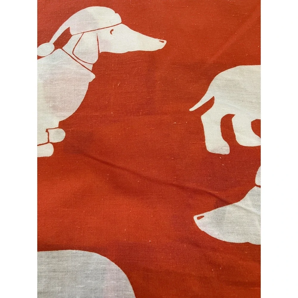 Christmas Dachshund Doxin Weiner Dog Duvet Handmade Vintage 84